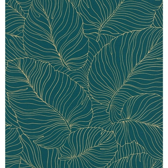 Grandeco Isa Papier Peint Texturé Feuille de Bananier