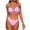 Pink, variant on Women's Leopard Print Bikini Set Two Piece Sexy Animal Print Swimsuit Removable Padded Cups for Beach Party Vacation,Pink,M