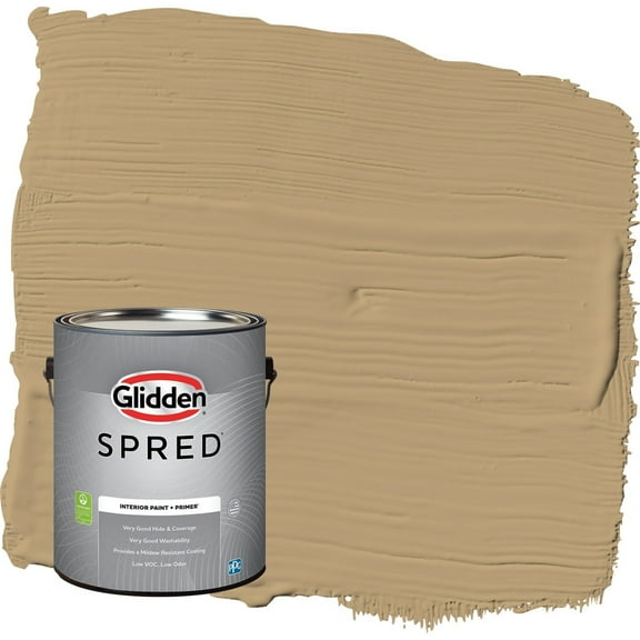 Glidden Spred Earthy Ocher / Beige Eggshell Interior Paint with Primer, 1 Gallon