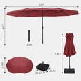 thumbnail image 5 of EastVita 15'x9' Extra-Large Patio Umbrella with UV-Resistant Canopy and Heavy-Duty Steel Frame, 5 of 7