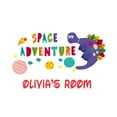 thumbnail image 2 of KIDS ROOM - Personalized Name Space Dinosaur Décor Sticker Multicolored Space Adventure Lettering Art Planets Moon & Stars Design Vinyl Kids Bedroom Wall Decal 40" x 24", 2 of 3