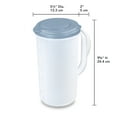 thumbnail image 2 of Sterilite 2 Qt. Round Pitcher, Clear Plastic, Press to Open Pour Spout, Light Blue, 6 Count, 2 of 8