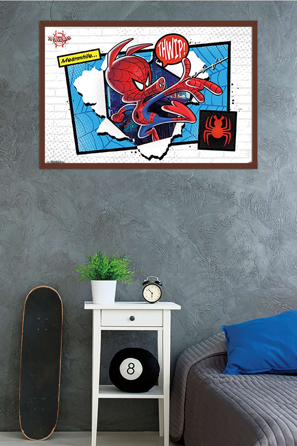 Marvel Cinematic Universe - Spider-Man - Into The Spider-Verse - Thwip Wall Poster, 22.375" x 34", Framed