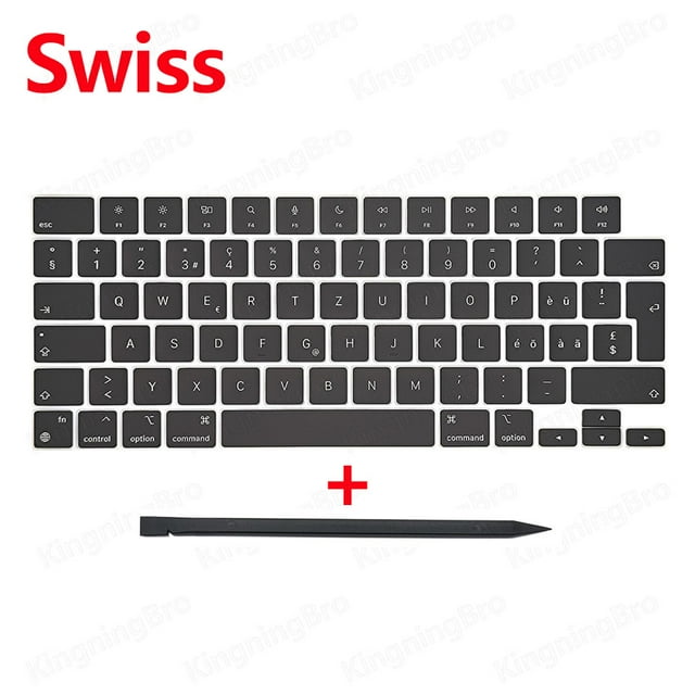 New Replacement Keyboard Keys Keycaps For Macbook Air 13" M2 A2681 Keycap Key Cap UK US RU ES FR IT DK NO DE KR PT HU 2022 Swiss