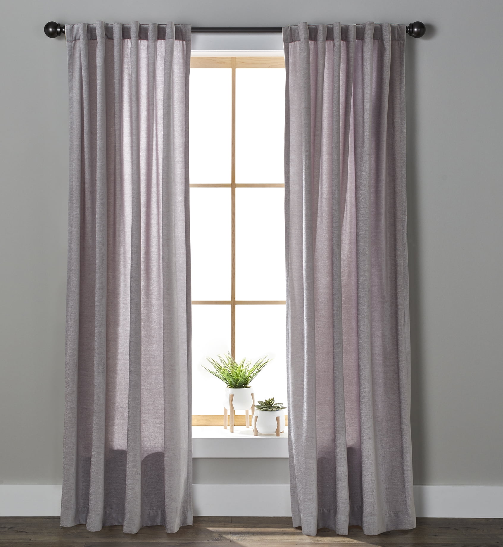 Filtering Chenille Curtain, Soft Silver 