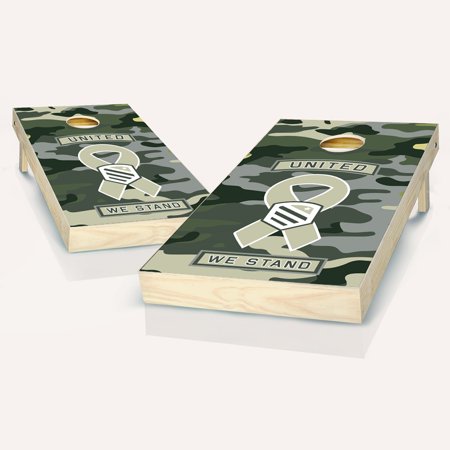 Skip's Garage United We Stand Solid Wood Cornhole Board Set