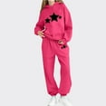 thumbnail image 2 of BLVB Girls Boys 2 Piece Tracksuit Sweatsuits Sets Star Print Hooded Sweatshirt and Jogger Sweatpants Clothing Sets for Toddler Kids, 2 of 5