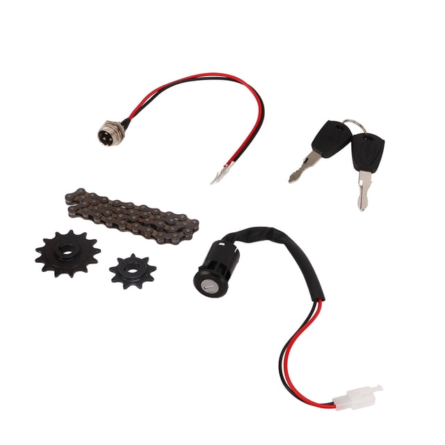 Bike Chain And Sprocket Set, 38 Link Bike Chain, 410 13 Tooth Sprocket 410 9 Tooth Sprocket With Keyway Electric Door Lock Set