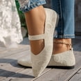 thumbnail image 6 of DIVVce Mary Jane Shoes Women Knit Pointed Toe Comfortable Slip On Casual Breathable Lightweight Daily Footwear, 6 of 7