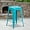 Crystal Teal-blue, variant on WYDK Commercial Grade 24" H Backless Copper Indoor-Outdoor Counter Height Stool