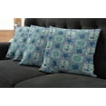thumbnail image 2 of Ambesonne Anchor Throw Pillow Cover 4 Pack, Ships Wheel Turquoise, 20", Turquoise Navy, 2 of 6