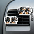 thumbnail image 5 of WIRESTER Car Air Freshener Fragrance Vent Clip Interior Decoration for Cars with Lemon Scented Pad - Animal Merle Aussie Australian Shepherd Dog, 5 of 7