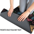 thumbnail image 3 of Colorful Controllers Games Black Pattern Hot Yoga Mat Towel Non Slip for Hot Yoga - Quick-Drying Yoga Mat Cover with 4 Corner Pockets with Travel Bag - Hot Yoga Towel Non Slip 74"x26", 3 of 6