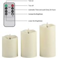 thumbnail image 3 of Velas sin llama Luz de vela LED con pilas 4quot; 5quot; 6quot; Juego de 3 llamas danzantes parpadeantes Real Wick 3d con control remoto 4/5/6/8 horas temporizador kaili Sencillez, 3 of 4