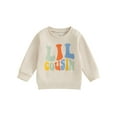 thumbnail image 2 of Elippeo 0-5Y Sisters Brother Matching Outfits 6M 12M 18M 24M 3Y 4Y 5Y Toddler Baby Letter Print Long Sleeve Crewneck Sweatshirt Clothes, 2 of 10