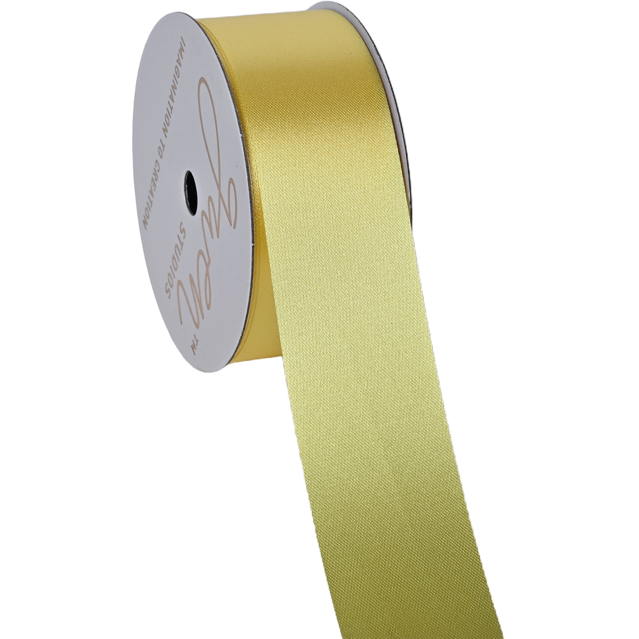 Gwen Studios 1 5/16" Yellow Ace Satin Ribbon, 3 yards