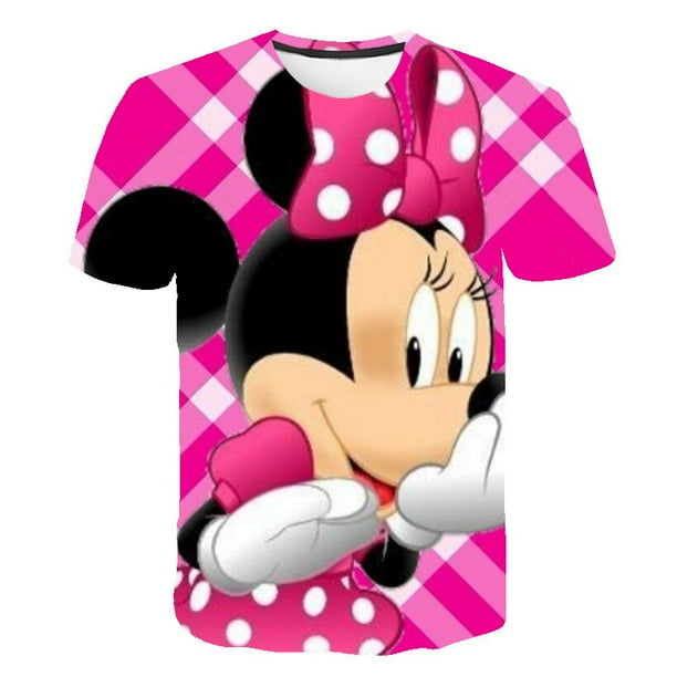 Disney Mickey Mouse Donald Duck camisetas Kawaii 3D estampado niños camiseta verano moda dibujos animados camiseta niño niña camiseta Unisex Tops6T Gao Jinjia LED