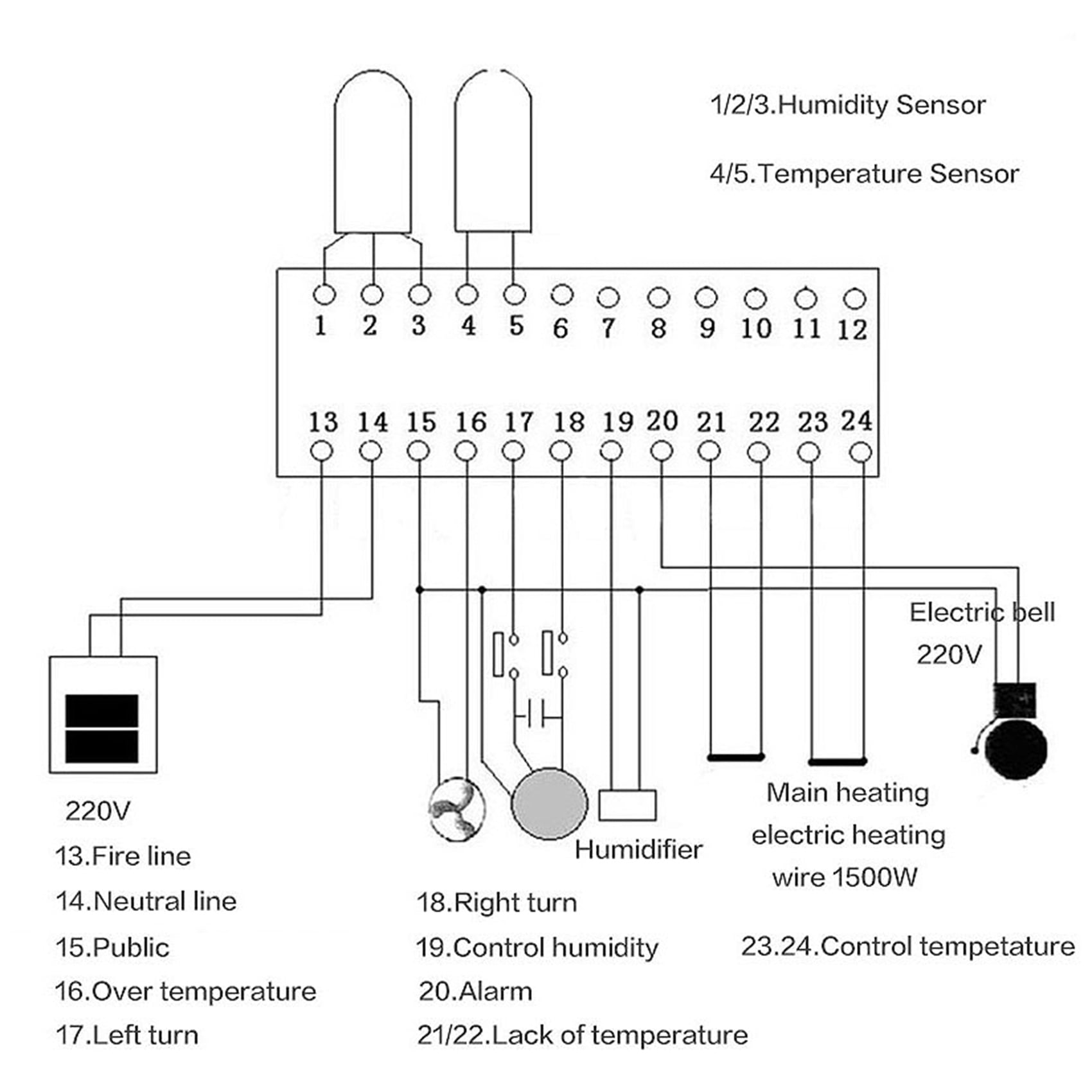 2X -18 Egg Incubator Controller Thermostat Hygrostat Full Automatic Control Multifunction Egg Incubator Control System