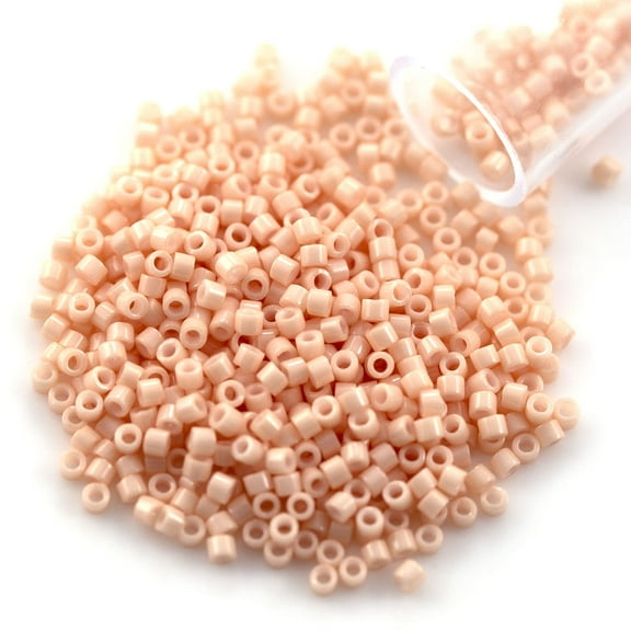 Miyuki Delica Seed Bead 11/0 Light Peachy Coral Pink Glazed Luster Opaque