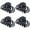 Black, variant on 4 Pieces 3.5'' Large Octopus Claw Clips for Thick Long Hair, Big Hair Clips for Women, Strong Hold Hair Claw Clips, Matte Non-slip Jaw Hair Clips (Black)