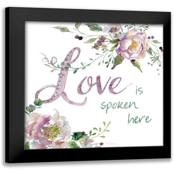 Robinson, Carol 12x12 Black Modern Framed Museum Art Print Titled - Love Is Spoken