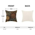 thumbnail image 6 of Vintage Boho Pillow Covers 18x18 Inch Set of 2, Brown Green Retro Flower Decorative Outdoor Throw Pillows Farmhouse Linen Floral Pillow Case for Sofa Bedroom Living Room Indoor Outdoor, 6 of 6