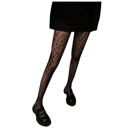 

Womens High Waist Tights Fishnet Stockings Ladies Stocking Hollow Perspective Non-opening Panties Leopard Print Net Socks