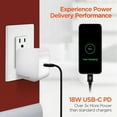 thumbnail image 3 of Hypercel 14723-HYP HyperGear 18W USB-C PD Wall Charger with International Compatibility (14723-HYP) White, 3 of 7