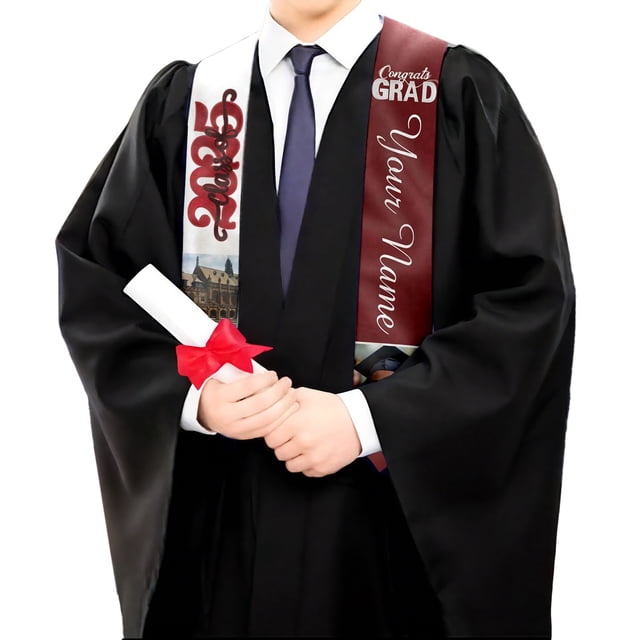 Elegant Graduation Stole Shawl For Ceremonies School Events With Pointed Collar Design Versatile Accessory Gown