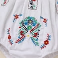 thumbnail image 6 of IDOPIP Newborn Baby Girl Mexican Ethnic Embroidery Floral Romper Cinco De Mayo Baby Girl Onesie, 6 of 7