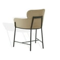 thumbnail image 6 of SAFAVIEH Couture Charlize Classic Velvet Solid Dining Armchair, Light Brown/Black, 6 of 8