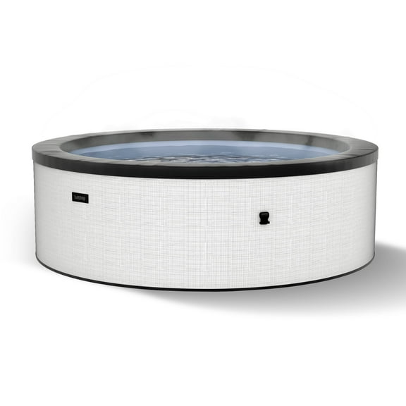 Wave Tahoe 4-Person Round Eco-Foam Hot Tub | 70-Jet Massage & Wi-Fi Eco Heater | Pebble White