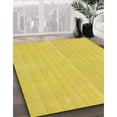 thumbnail image 3 of Ahgly Company Machine Washable Indoor Round Transitional Canary Yellow Area Rugs, 4' Round, 3 of 7