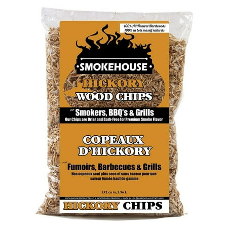 Smokehouse Wood Chips for Smokers and Grills, 1.75 lbs, Hickory