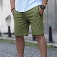 thumbnail image 4 of Yaoyar Men's Waffle Knit Shorts Solid Color Elastic Waistband Zip Pockets Breathable Lightweight Summer Bottoms, 4 of 5