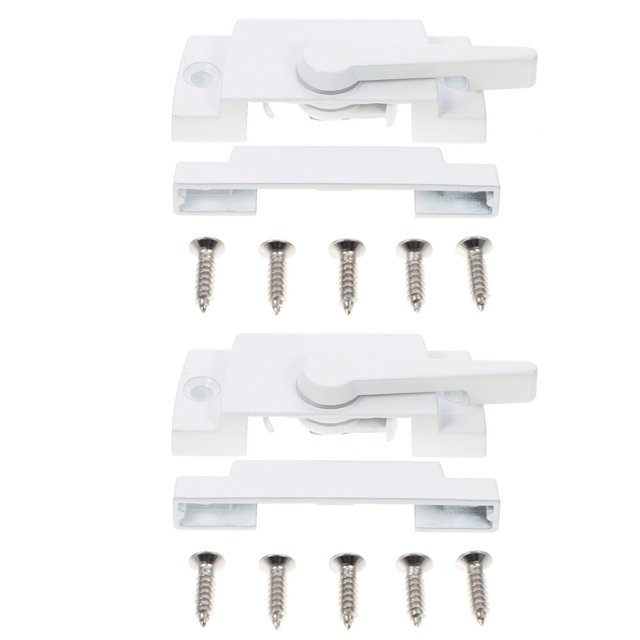 LEEYNEER2 Sets Door and Window Crescent Lock Sliding Window Security Locks Window Anti- Locks Sliding Window Locks
