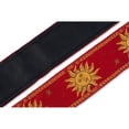 thumbnail image 3 of Levy's 2" Jacquard Weave Guitar Strap with Sun Pattern, Red, 3 of 3