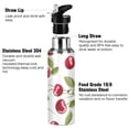 thumbnail image 3 of OREZI Stainless Steel Water Bottle Beautiful Cherry Fruits 34oz/1000ml Double Wall Vacuum Insulation Leakproof for Sports Travel, 3 of 9