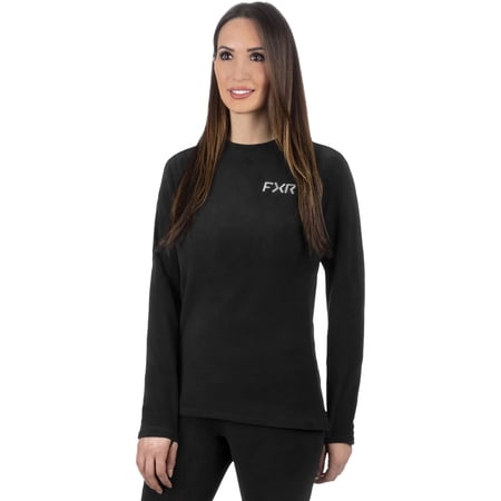 FXR Womens Pyro Thermal Long Sleeve Shirt Base Layer Moisture Wicking Warm Black - 241462-1000-16
