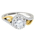 thumbnail image 2 of Aonejewelry 1/2 Carat Halo Two-Tone Diamond Engagement Ring In 14k Solid Yellow & White Gold, 2 of 4