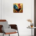 thumbnail image 3 of 12 Inch Wall Clock Battery Operated Silent Clock Decorative for Office, Kitchen, Outdoor, Living Room，Colorful Rooster Creative, 3 of 4