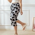 thumbnail image 2 of Tnhcen Wide Elastic Waistband Women's Lounge Pants - Loose Fit 7/7th Nylon Spandex Casual Printed Pajama Pants for Women Stretchy Comfortable Sleepwear & Yoga Pants L-3XL, 2 of 3