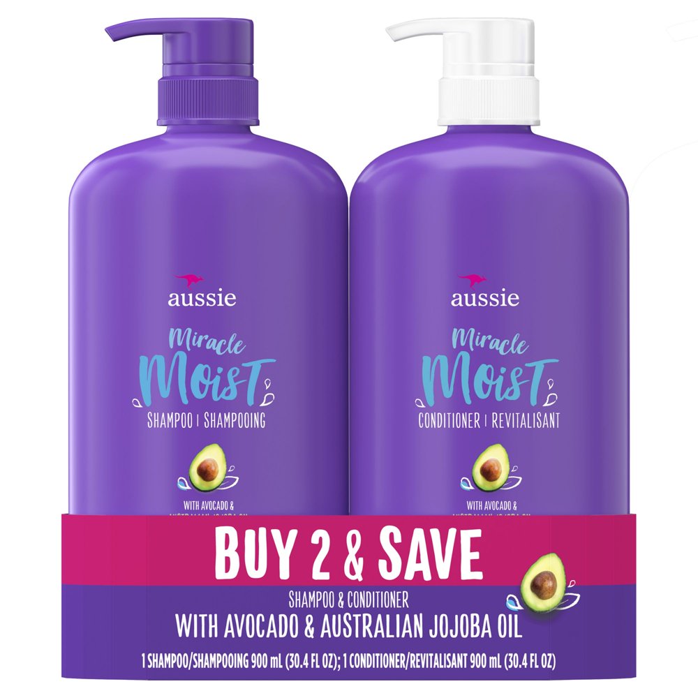 Product Of Aussie Miracle Moist With Avocado & Jojoba Oil , Shampoo and