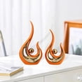 thumbnail image 6 of kowaku 2 Pieces Abstract Art Statue Artwork Fine Workmanship Home Decoration Resin Figurine Modern Sculpture for Coffee Table Office orange golden, 6 of 9
