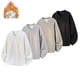 thumbnail image 4 of pstuiky camisa de manga larga para hombre, Suéter informal de manga larga con cuello en V y forro polar cálido para hombre salir tops m, 4 of 5