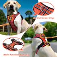thumbnail image 3 of Ajustable Mesh Breathable Dog Harness - Reflective Webbing, Lightweight No Pull Harness with 3 Fast-Release Buckles for Dogs Walking, Running and Outdoor Adventures, Orange L, 3 of 11