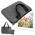 thumbnail image 4 of Eatbuy Carry Bag-Portable Multi-purpose Felt Notebook Carry Bag Holder with Wallet(M), 4 of 7