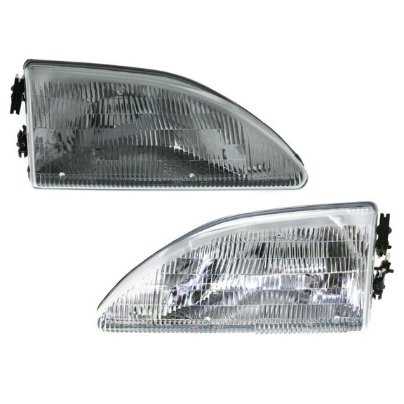 For Ford Mustang 1994 95 96 97 1998 Headlight Assembly Driver and Passenger Side | Pair | CAPA Certified | Replacement For FO2502130, FO2503130 | F4ZZ13008F, F4ZZ13008E