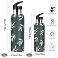 thumbnail image 2 of Yayeee 33oz Insulated Water Bottle Double Wall Stainless Steel with Flip Straw Lid, Beige Leaves, 2 of 7