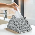 thumbnail image 6 of Picia golf balls Pattern Long Tissue Box Cover,PVC Leather Triangle Holder,Tissue Box Holder with Magnetic Bottom,Facial Paper Organizer Dispenser-7.9"X4.9"X4.5", 6 of 7